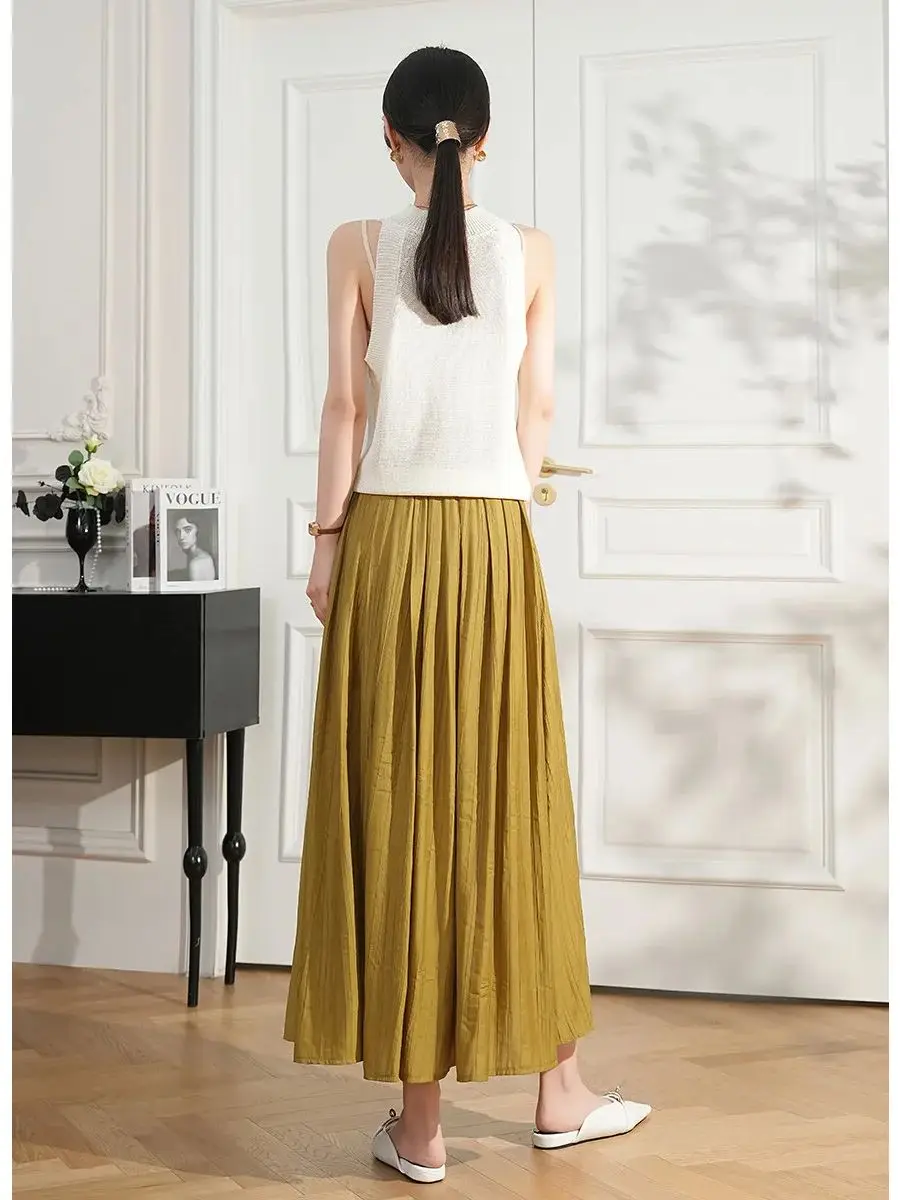 Женская трапециевидная юбка LOUIS YAO повседневная элегантная Базовая свободная