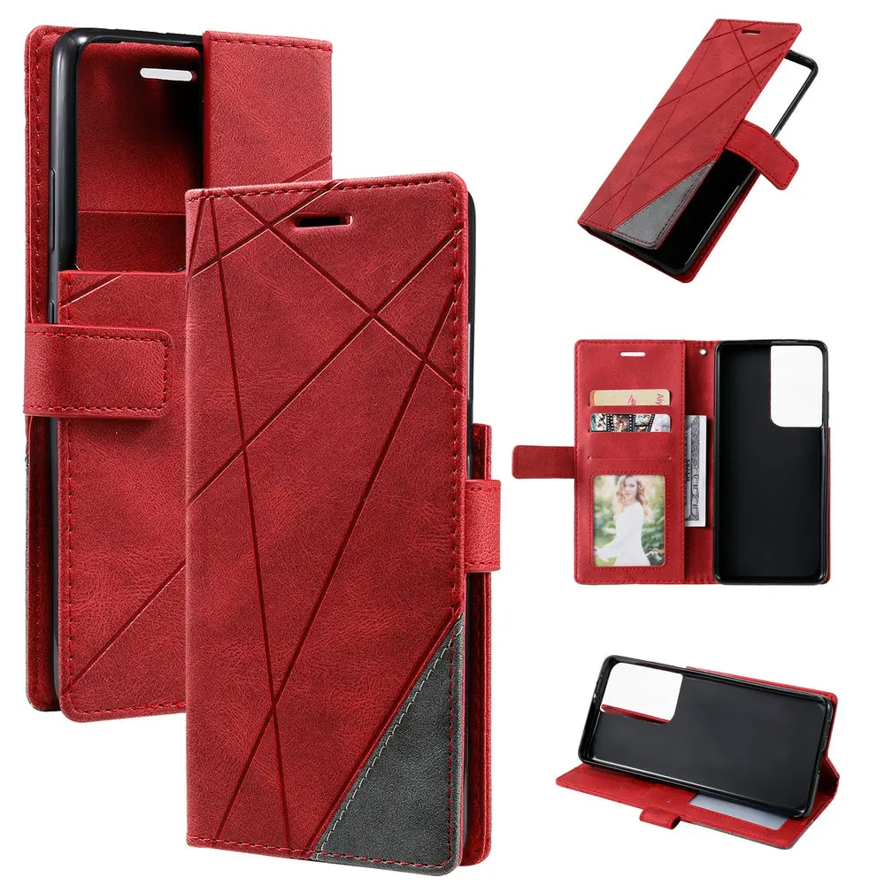 

For Samsung Galaxy S21 22 Ultra Flip Case Leather Business Wallet Book Shell S23 S22 S20 FE S 21 20 Plus 23 S10 S9 8 Cover Funda