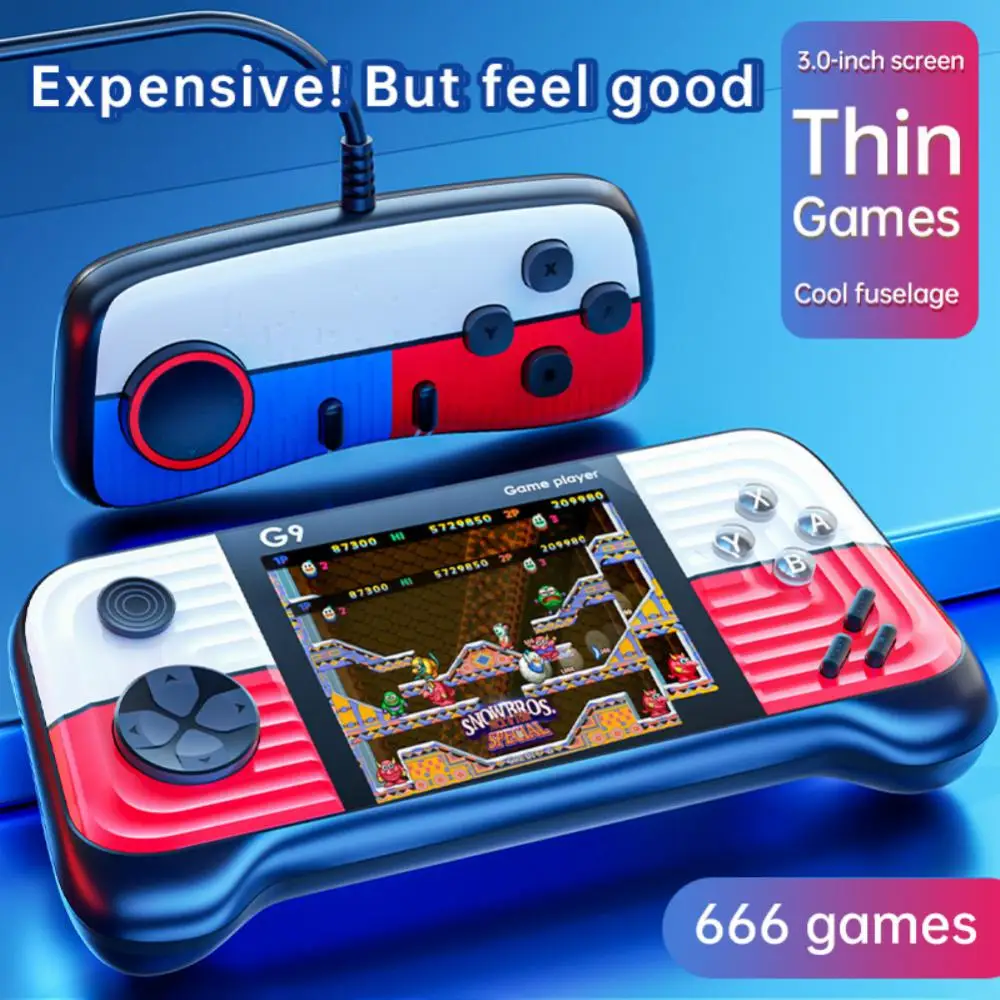 

Built-in 666 Game Console Retro Classic 3.0 Hd Screen Tv Connection Portable Tv Video Console 3.0-inch High-definition Screen G9