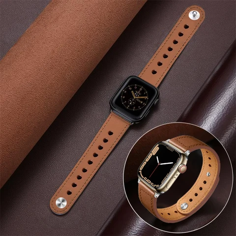 Кожаный ремешок CRESTED для Apple Watch