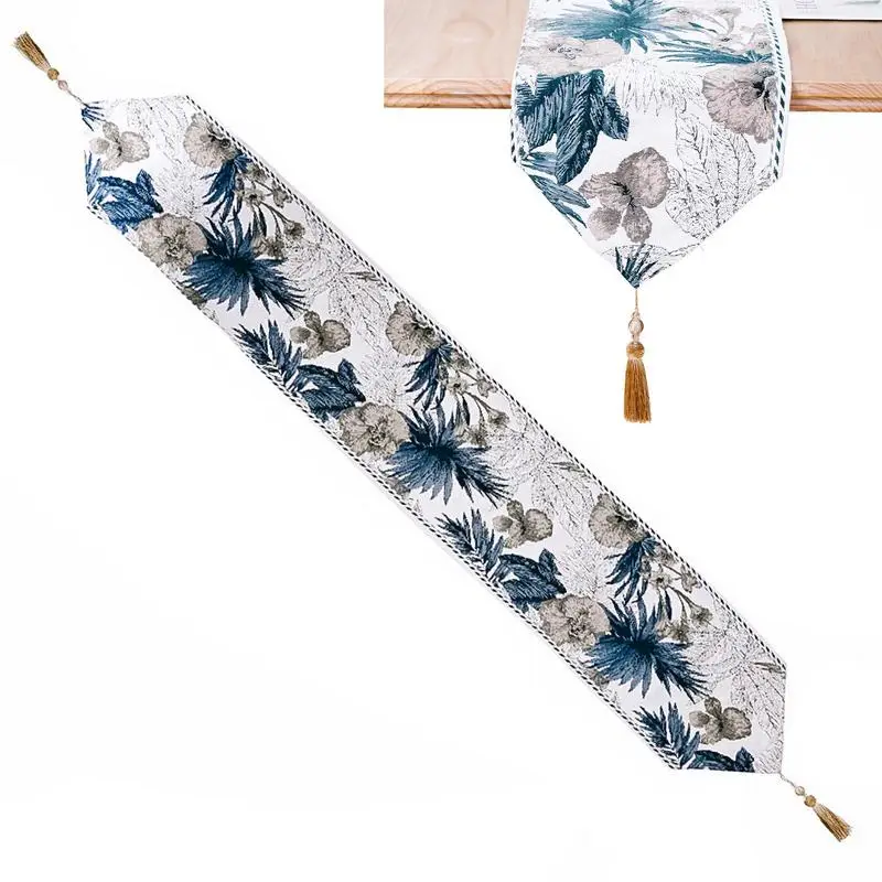 

Christmas Table Runner Flowers And Plants Ink Painting Table Runners Holiday Kitchen Dining Table Decoration For Indoor Outdoor