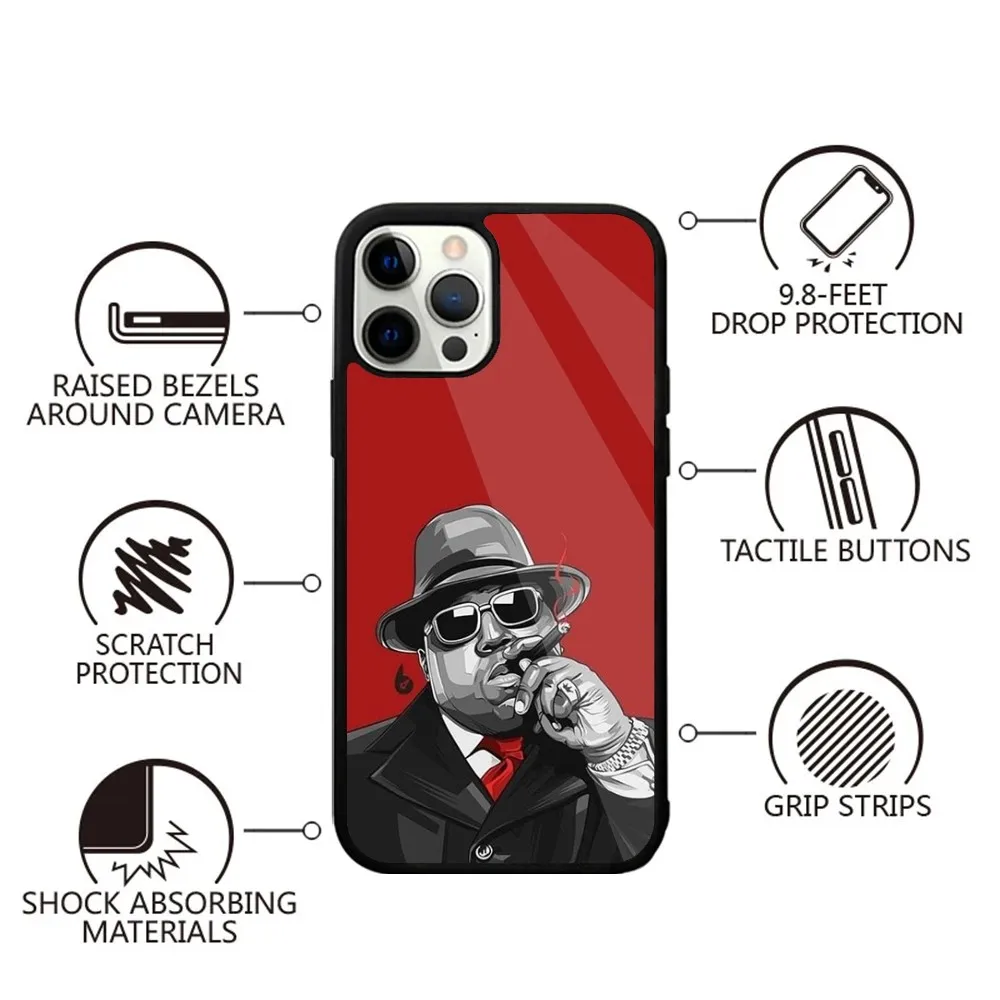 Чехол для телефона Notorious B-Biggie BIG iPhone 16 15 14 13 12 11 Plus Pro Max Mini Magsafe с магнитной