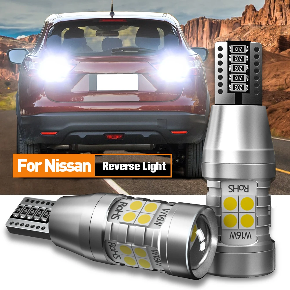 

2x LED Reverse Light W16W T15 For Nissan Note Pathfinder Patrol Pulsar Qashqai Quest Sentra Teana Terrano Tiida Titan X-Trail