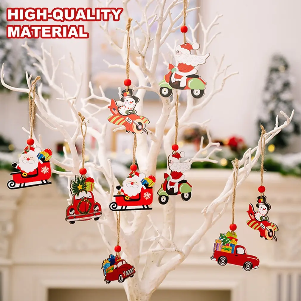 

Деревянные подвесные Подвески в виде рождественской елки, необработанные пустые искусственные подвески с пеньковой веревкой, рукоделие, Hone Decor