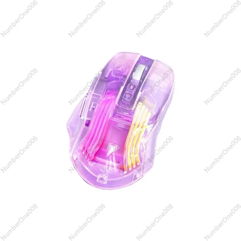 Прозрачная беспроводная Bluetooth мышь Tarantula Sc518 двойной режим 2 4 ГГц RGB светящаяся