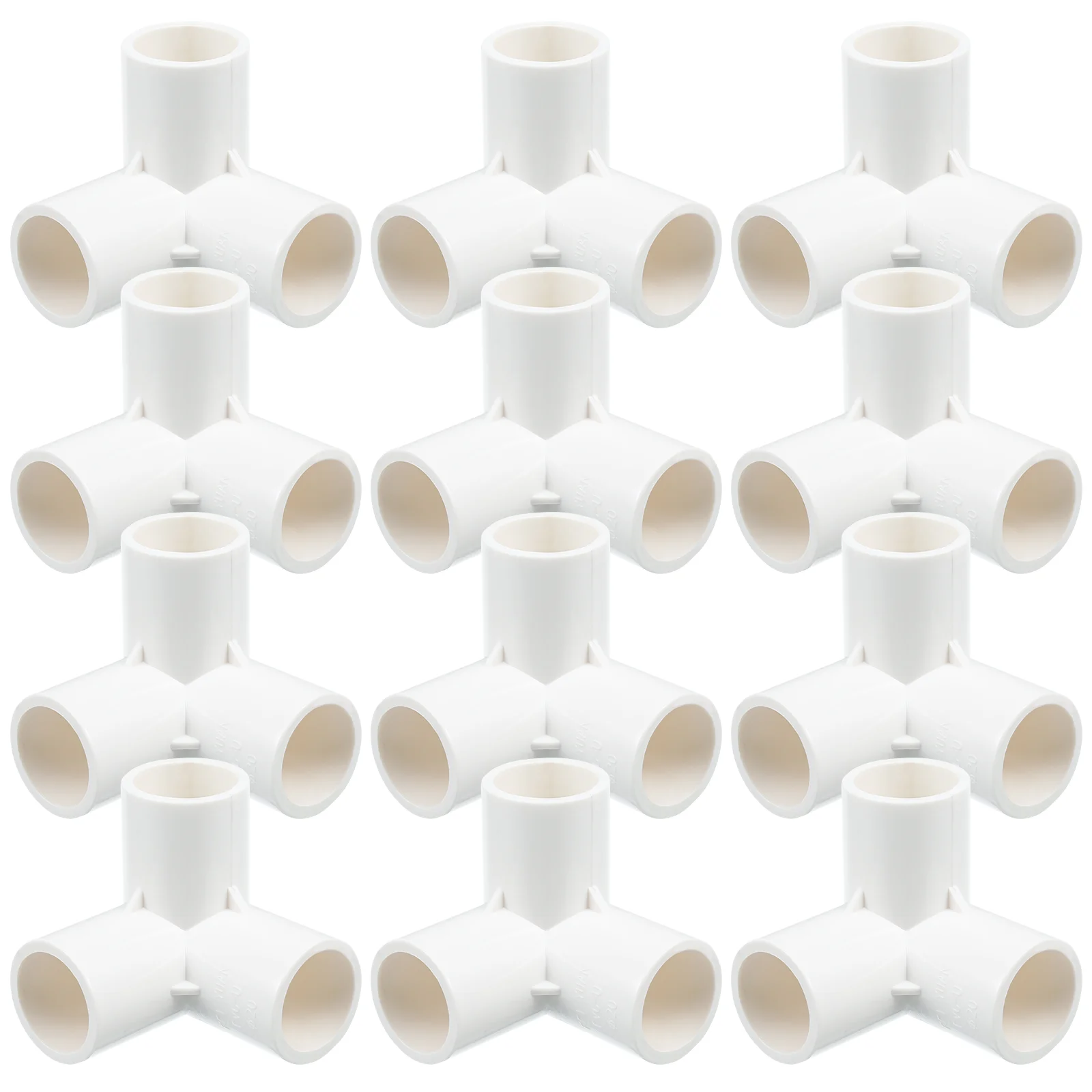 

8 шт., 1 пакет, трехсторонние соединения, простые трубные аксессуары, соединительные соединения (белые)