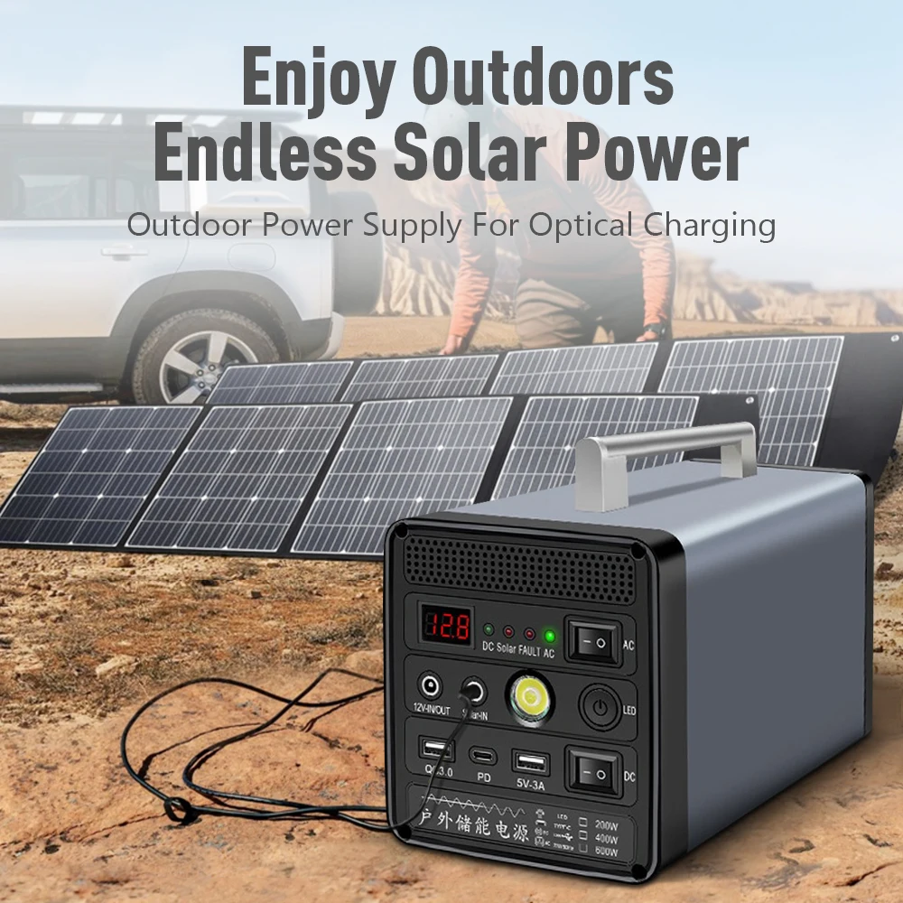 

400W/200W Solar Generator 48000mAh/96000mAh Portable Power Station Sine Wave for Home Car Refrigerator Drone Laptops solar motor