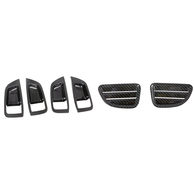 

Car Door Handle Bowl Protector Cover Trim Moldings Car Styling With 2Pcs Interior Front Upper Air Vent Outlet Cover Trim