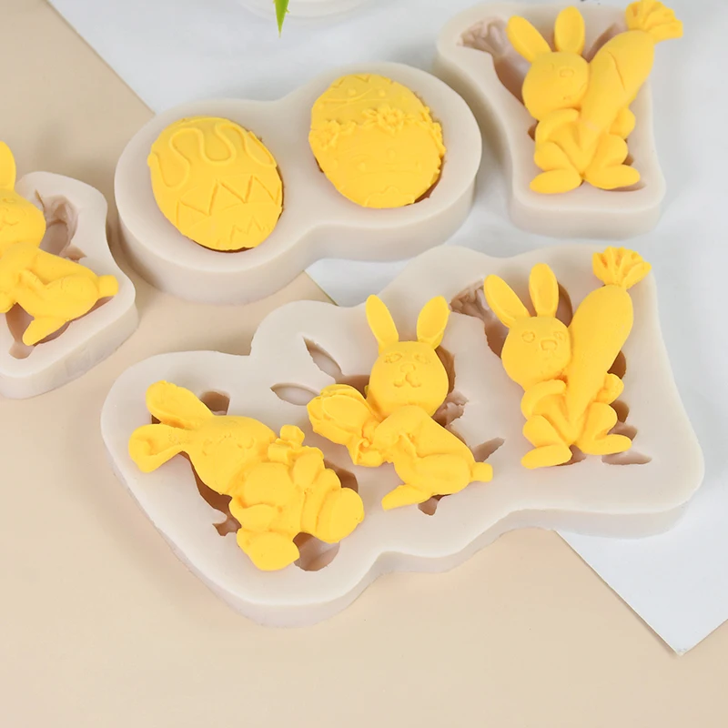 

Easter Rabbit Silicone Mold Fondant Cake Decorating Tool Egg Shaped Sugarcraft Chocolate Cookie Baking Mould DIY Clay Epoxy Mold