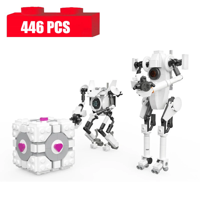 

MOC Classic Game Nendoroids-P-Body and Atlas-Blocks Building Block Portal Model Bricks DIY Toys Children Gifts Home Decoration