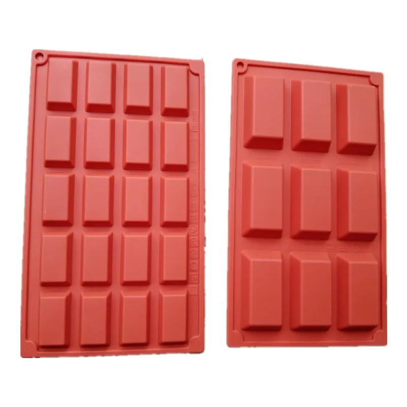 

1Pc Baking Tools 20-cavity/9-cavity Financiers Mold Food Grade Silicone Cake Molds Red French Dessert Tool Non-stick