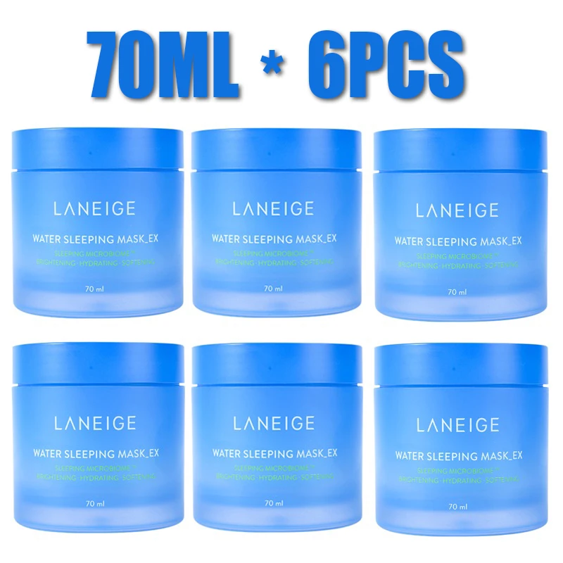 

6PCS/70ml Laneige Probiotic Repair Sleeping Mask Hydrating Moisturizing Night Soothing Applicator Mask Korea Skin Care Makeup