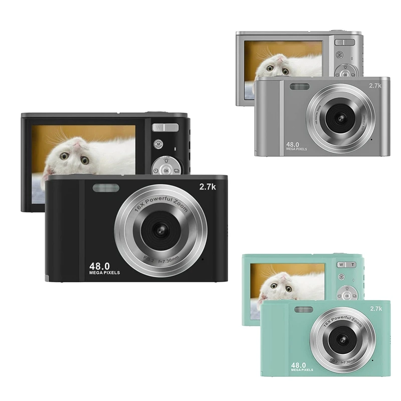 

HTHL-Digital Camera,HD 1080P 48.0 Mega Pixels Vlogging Camera LCD Screen, Portable Mini Cameras For Students, Kids