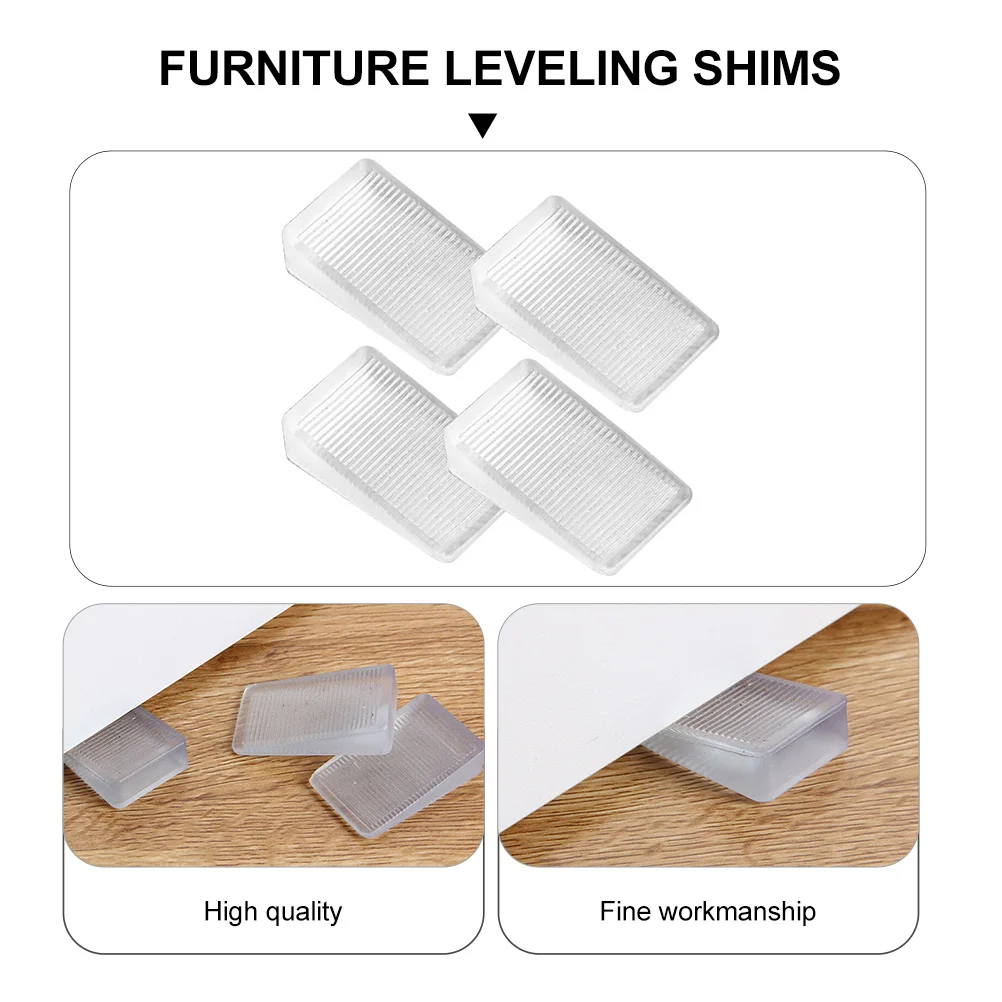 

12 Pcs Furniture Leveling Pad Levelers Home Shim Wedge Straightening Machine Resin