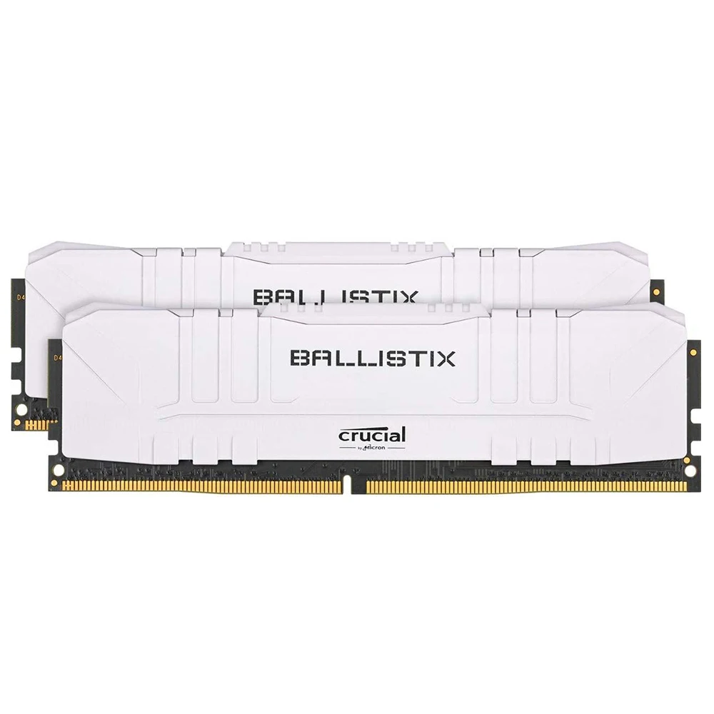 

Crucial Ballistix 3200 MHz DDR4 DRAM Desktop Gaming Memory Kit 16GB (8GBx2) CL16 BL2K8G32C16U4W (WHITE)