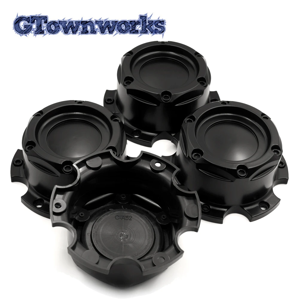 

4Pcs 141mm Wheel Center Hubcaps Car Accessories For Universal Rim Hub Cover 6 Clips Curved Surface Modification Styling Black