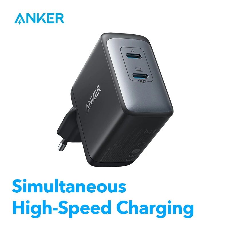 Anker USB Charger, PowerPort III 65W GAN 2-Port PPS Fast Charger type C, Phone Charger for iPhone 12/Air, iPad Pro, for Xiaomi