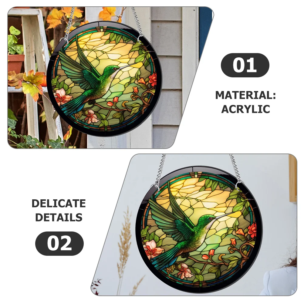 Акриловая подвеска с колибри декоративная настенная Подвеска для крыльца