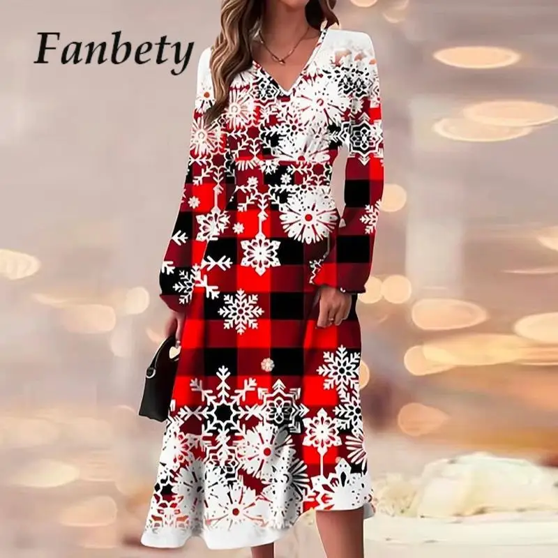 

Женское длинное свободное платье с V-образным вырезом и длинным рукавом