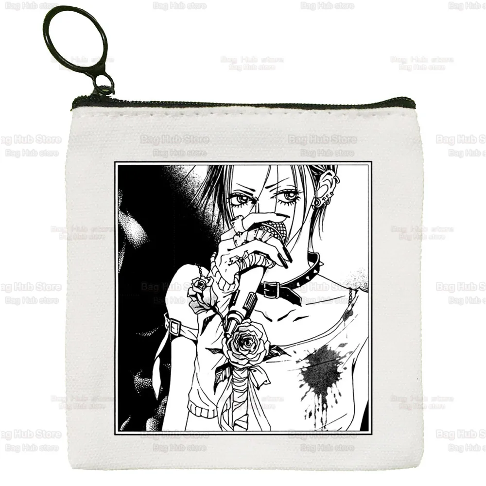 

Nana Osaki Anime Canvas Coin Purse Canvas Bag Komatsu Nana Small Square Bag Key Bag Black Stones Manga Storage Bag Card Bag