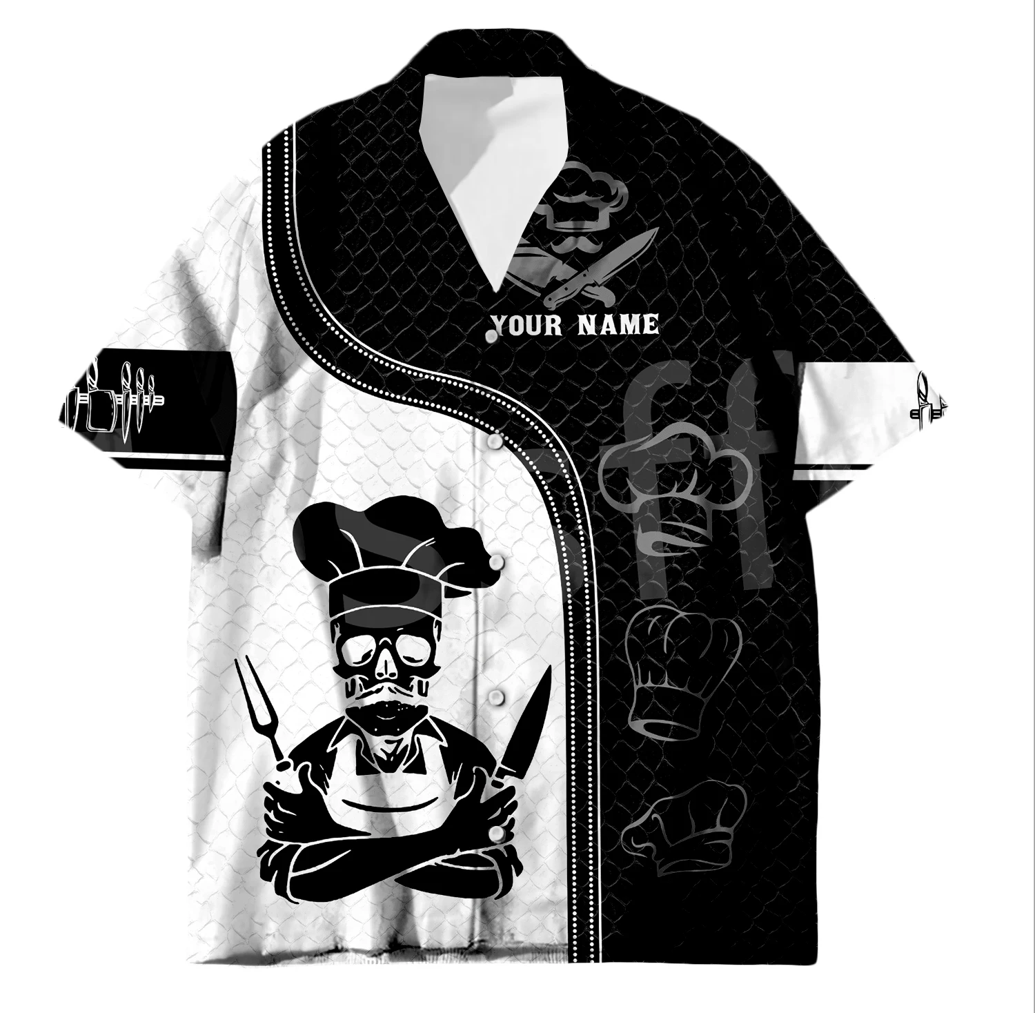 Cosplay Worker Culinary Arts Cooking Master Chef Tattoo 3DPrint Summer Streetwear Retro Casual Hawaiian Shirts Short Sleeves X2