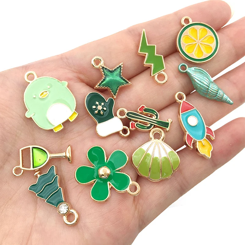 3 зеленый набор сплав капающий масло материал сделай сам креативные серьги