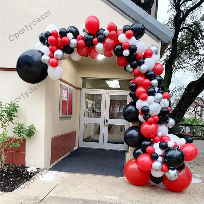 

Balck White Red Balloon Garland Arch Rose Gold Silver Foil Ballon Adult 30Th Birthday Christmas Decorations Balls 2021