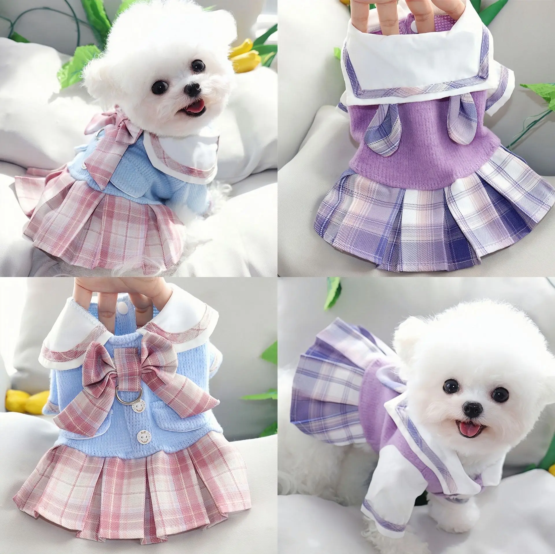 

Puppy Warm Sweater Autumn Sweet Harness Dog Cute Dog Skirt Chihuahua Cat Yorkshire Winter Knitted Clothes Poodle Coat Dress