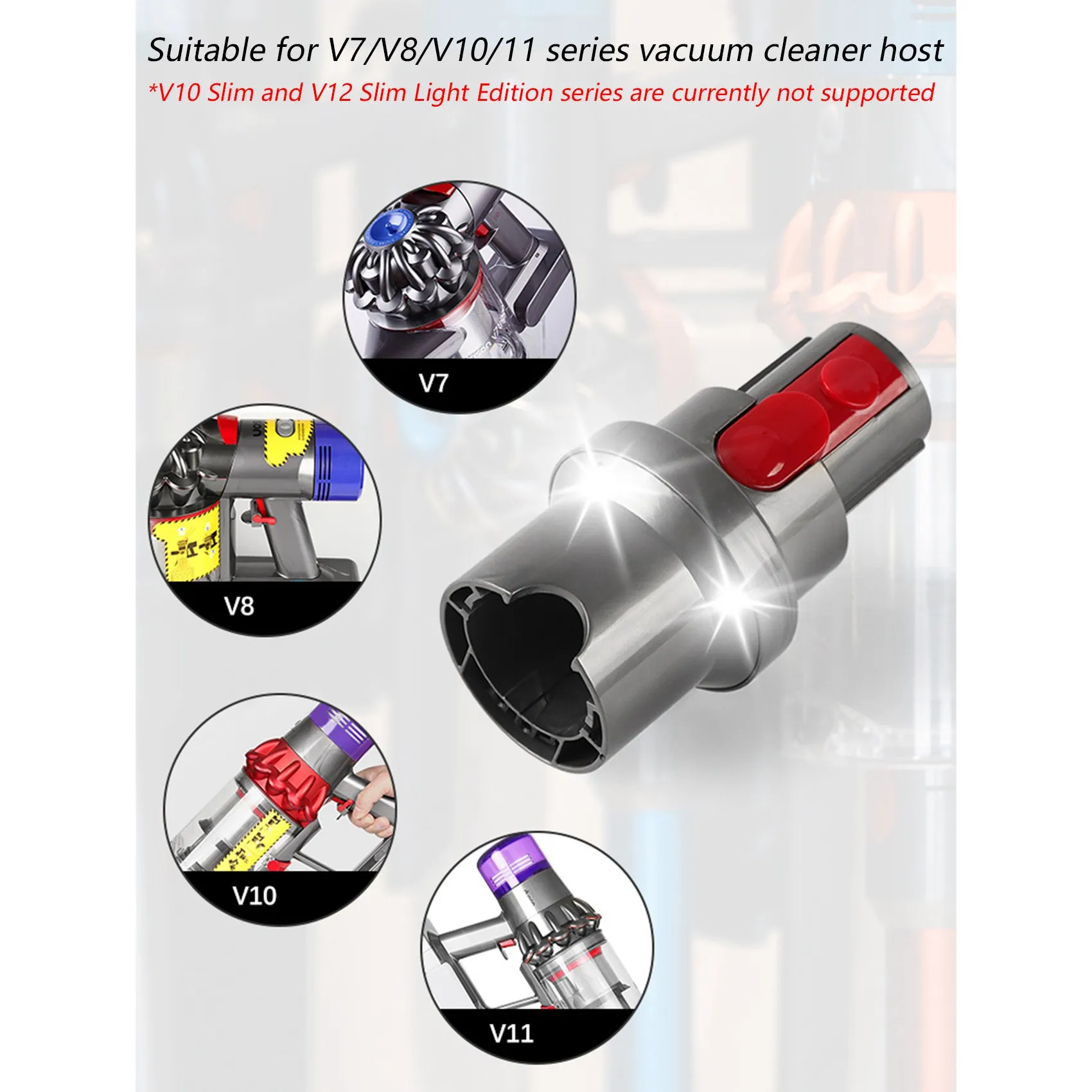 

LED Lighting Adapter Converter for Dyson V7 V8 V10 V11 Cordless Vacuum Cleaner Parts