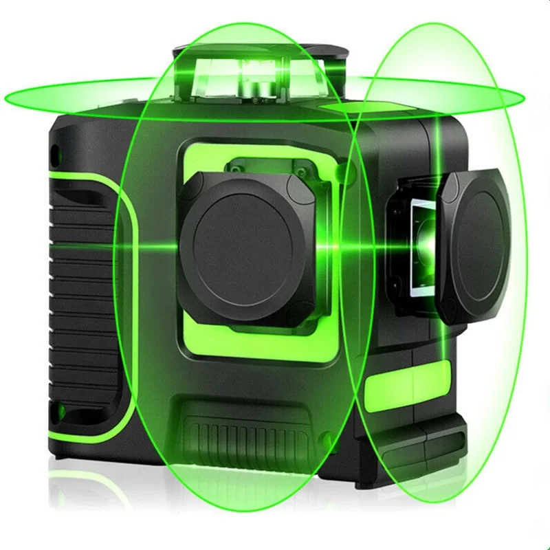 

green beam laser cross 12 line self leveling 3d auto rotary construction laser level 360 degree machine tool