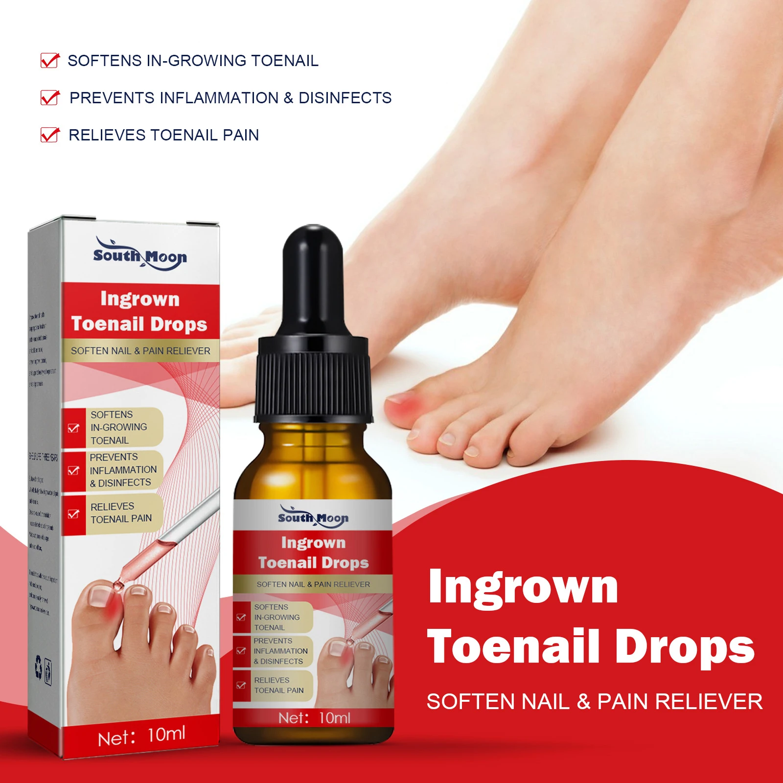 

Nail Correction Recover Oil Pain Reliever Ingrown Toenail Treatment Serum 10ml Trim With Ease Nail Softener for Feet Health Care