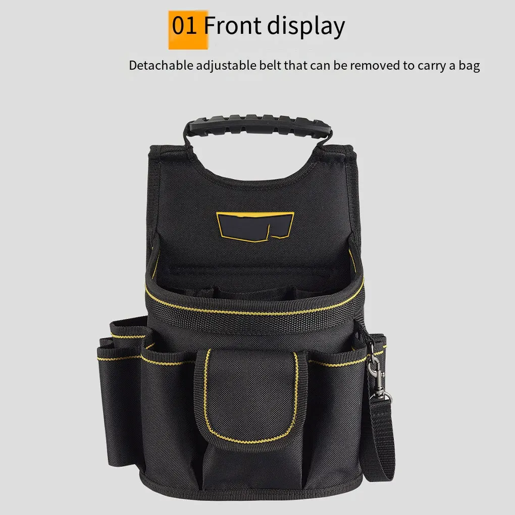 

Belt Waist Pocket Electrician Tool Oganizer Bag Carrying Pouch High Capacity Hardware Repair Toolkit Home Storage