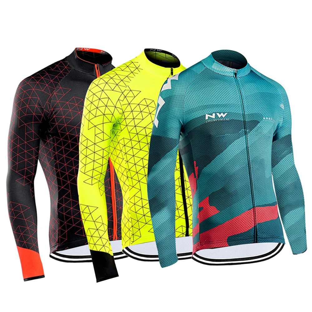 

New Autumn Spring Road Cycling Jersey 2022 Mans Long Sleeve Mountain Racing Bicycle Clothing Maillot Ropa Ciclismo Hombre Wear