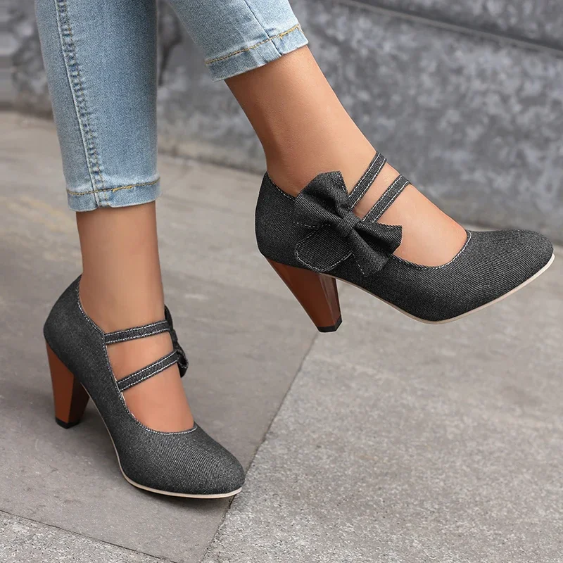 : весенне-осенние женские туфли-лодочки больших размеров 22–29 см модные туфли на