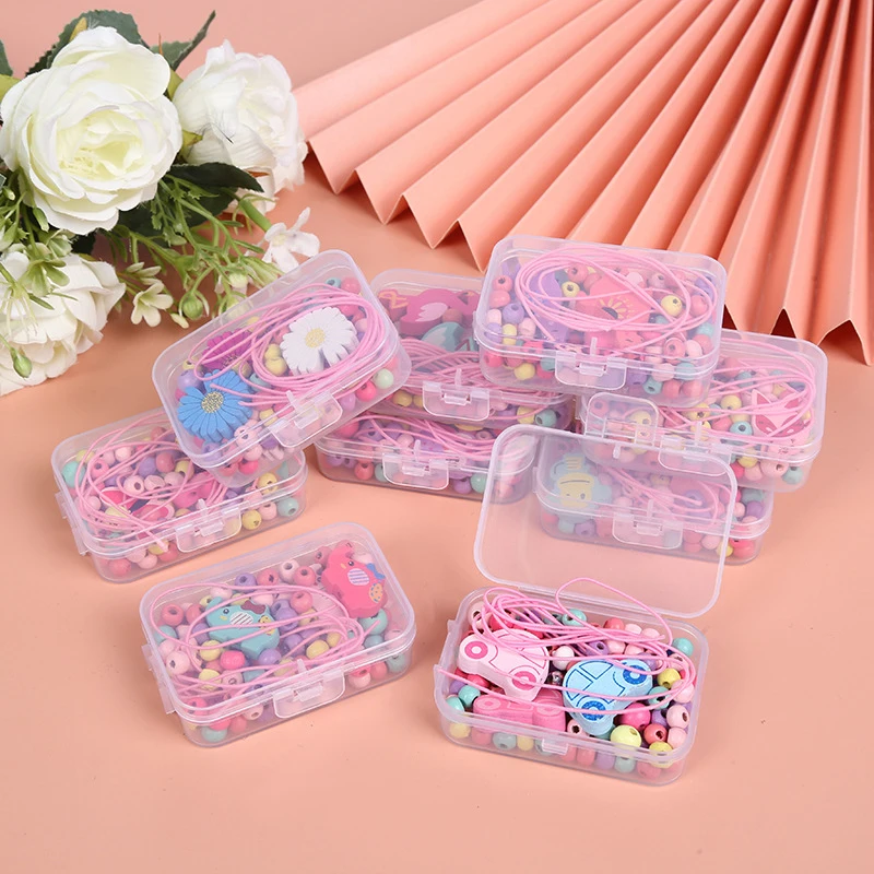 

9 Style Mix Colorful Wood Jewelry Making Kits Natural Wooden Loose Spacer ​Beads For Kids Girls Bracelet Necklace DIY Kits Sets