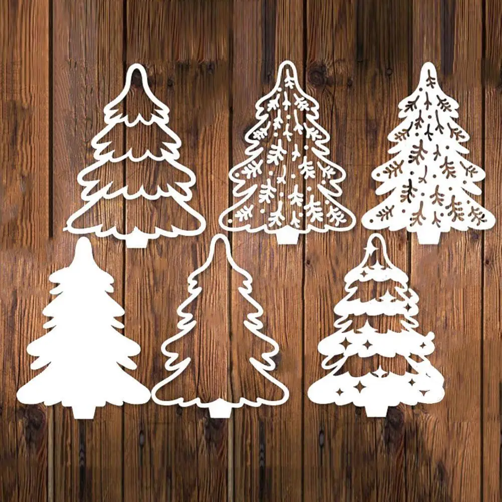 

Christmas Trees Metal Cutting Dies Stencil Scrapbooking Craft Decor Mould Card Diy Embossing Stamp Knife Album Paper Z3g3