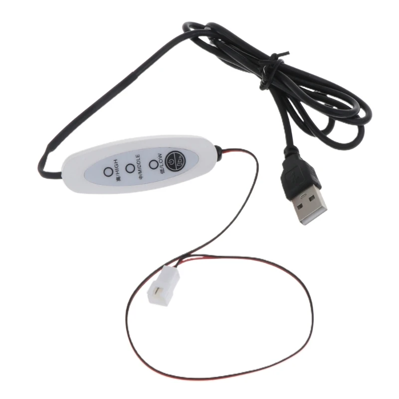 

3 Speed Fan Speed Cable USB to XH2.54 with Swith for PC Fan 5V Air Blower