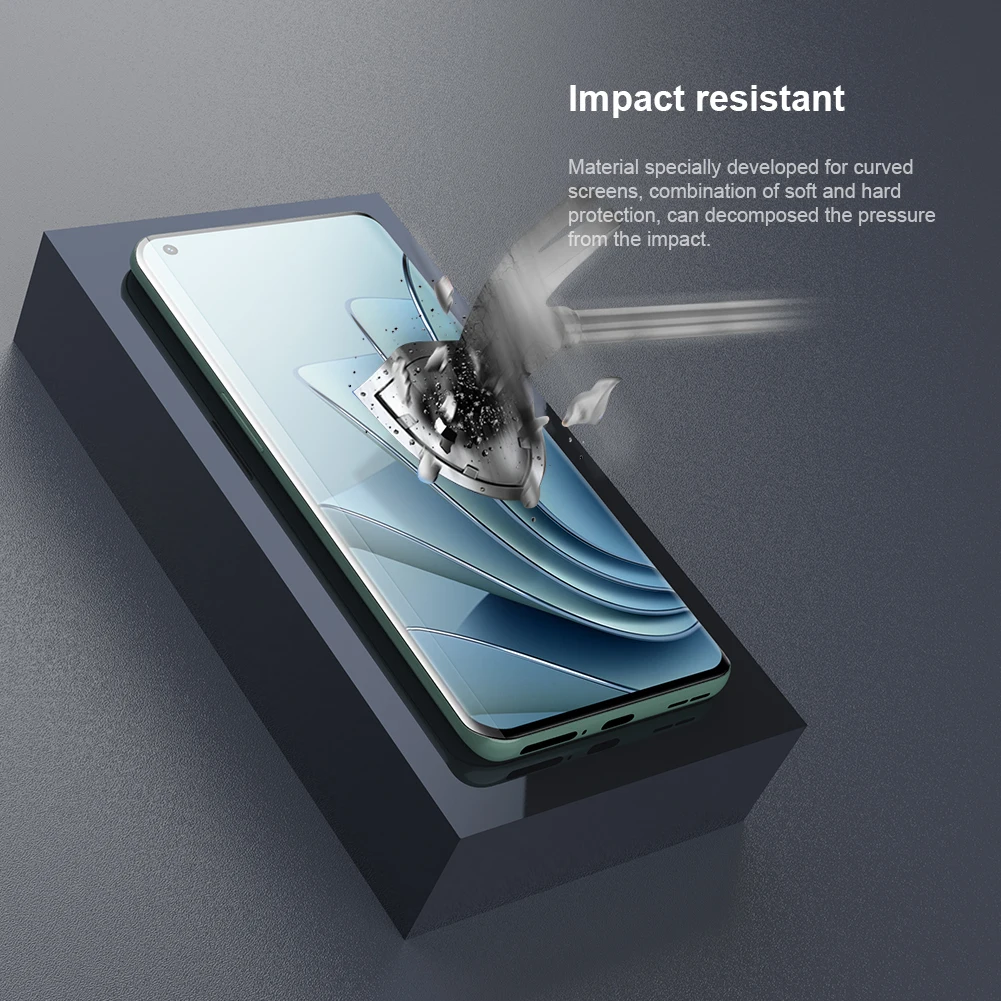 nillkin for oneplus 10 pro 5g glass 2pcs impact resistant curved film glass screen protector for oneplus 10 pro free global shipping