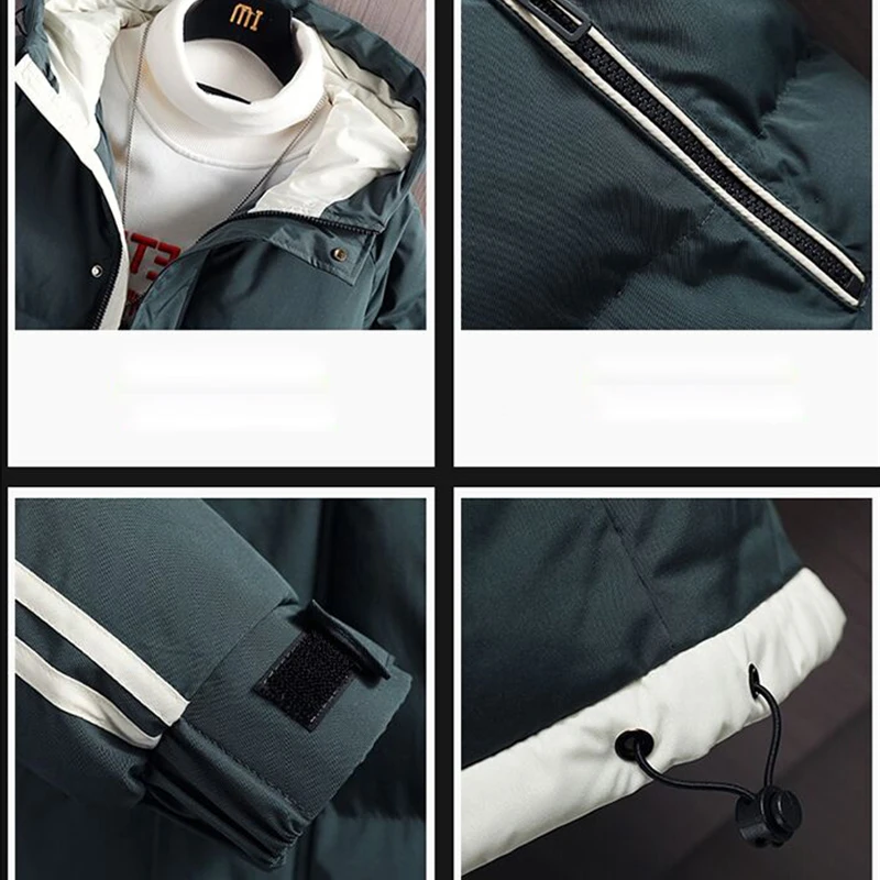 2023 Autumn /Winter Down Jacket Men's Hooded Thickened Warm Jacket Fashion Casual Outdoor Cold Proof High-Quality Cotton Suit