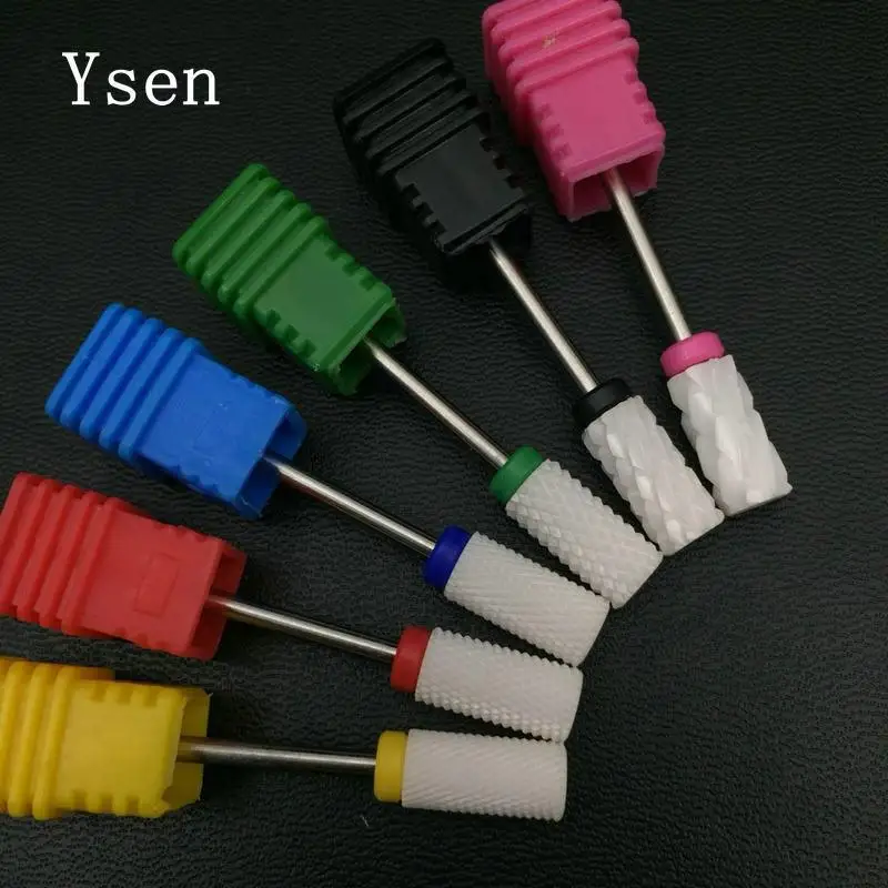 Керамическая фреза для ногтей с большим цилиндром 1 шт. электрической дрели пилка