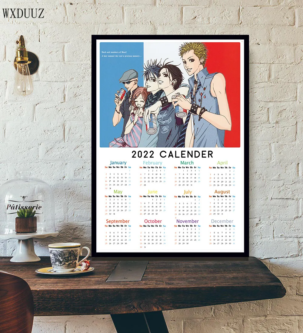 Новогодний аниме-календарь 2022 плакат Наны мультяшный анимационный календарь
