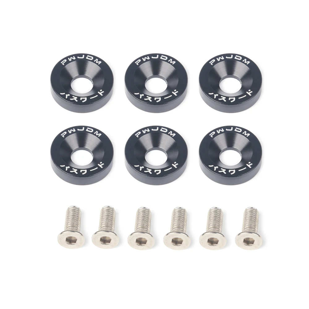 

Алюминиевые Шестигранные Болты M8 Для Тюнинга Авто, Набор Из 6 Шт., Винты С Конической Гайкой Для Двигателя И Бампера