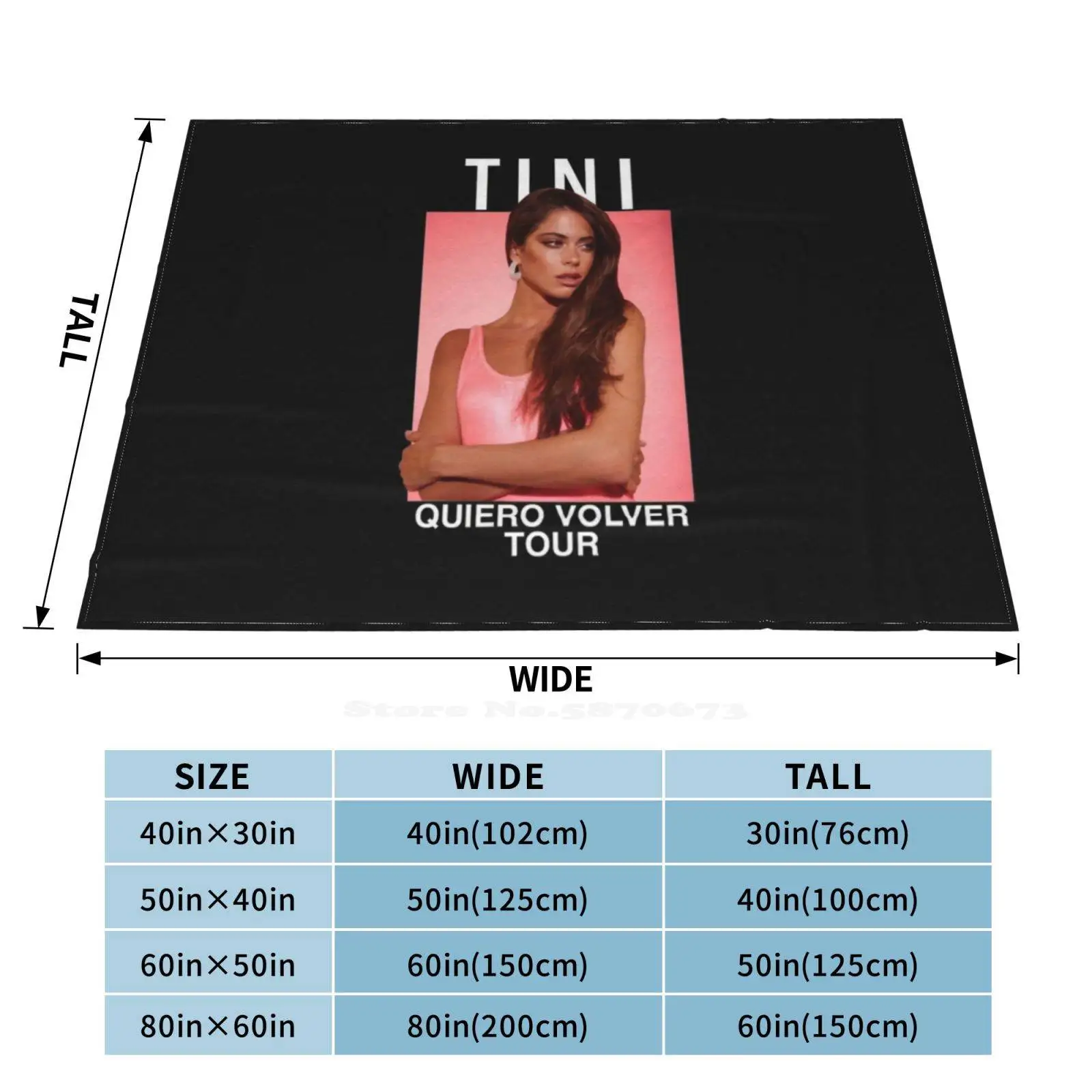 Tini-Quiero Volver Tour (белый) Низкая цена Новый принт Новинка Модное мягкое теплое одеяло