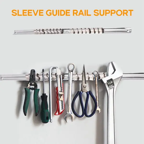 

3 шт., держатель для розеток, 1/4 дюйма, 3/8 дюйма, 1/2 дюйма, с 16 зажимами на рельсах, органайзер для хранения инструментов