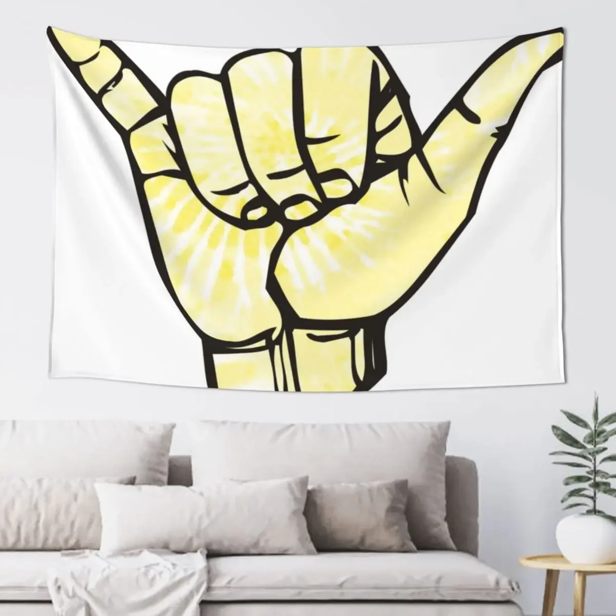 Желтый Tie Dye Gnarly Гобелен Обои Спальня Декор Спальни