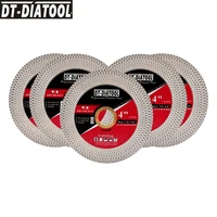 DT-DIATOOL 5pcs 105mm Dry Mesh Diamond Cutting Blade Ceramic Tile Marble Grinder Wheel Disc Super Thin Porcelain Stone X Turbo