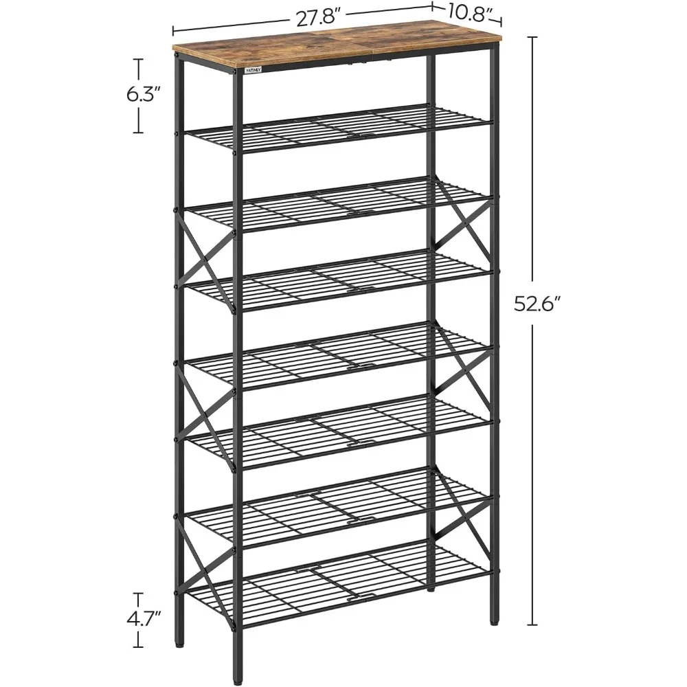 Стойка для обуви 8-уровневая органайзер хранения полка большой емкости вмещает 32