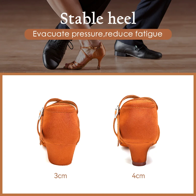 HIPPOSEUS High Quality Silk New Arrival Wholesale Girls Children/Child/Kids Ballroom Tango Salsa Latin Dance Shoes Low Heel