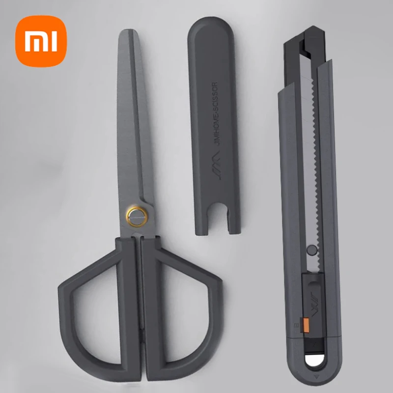 Фото Набор ножниц и универсальных ножей Xiaomi JIMIHOME, регулируемая защитная оболочка, канцелярские принадлежности для рукоделия, офисный инструмент для рукоделия №1