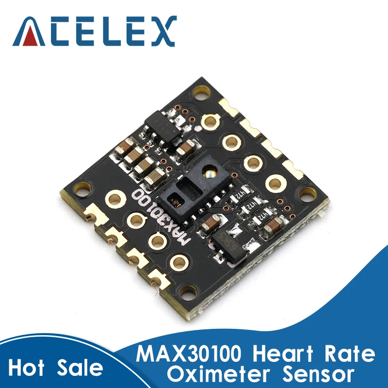 

MAX30100 Heart Rate Oximetry Sensor Module Heart Rate Sensor Breakout Ultra-Low Power Consumption For Arduino